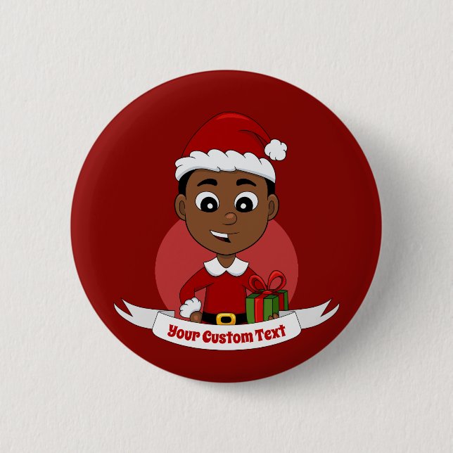 Badge Rond 5 Cm Bouton jote Christmas boy (Devant)