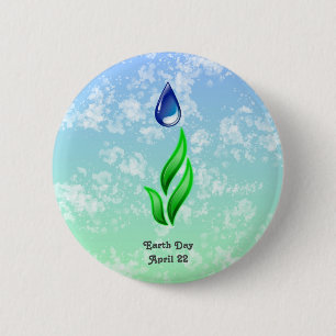 Badge Rond 5 Cm Bouton jour des terres