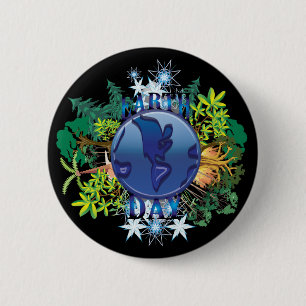 Badge Rond 5 Cm Bouton jour des terres   Épingle de Jour des terr