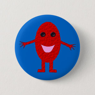 Badge Rond 5 Cm Bouton Joyeux Raisin Rouge