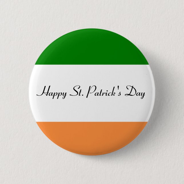 Badge Rond 5 Cm Bouton Joyeux Saint Patrick's Day (Devant)