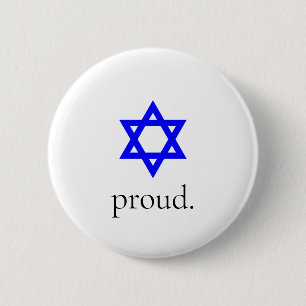 Badge Rond 5 Cm Bouton juif et fier