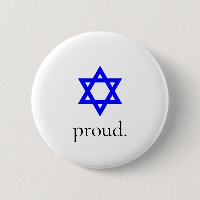 Badge Rond 5 Cm Bouton juif et fier (Devant)