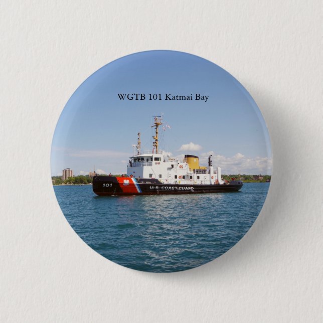 Badge Rond 5 Cm Bouton Katmai Bay (Devant)