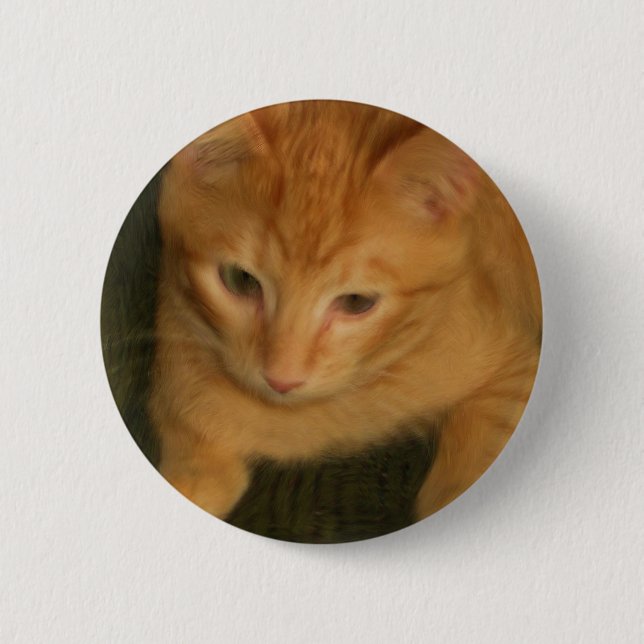 Badge Rond 5 Cm Bouton Kitty (Devant)
