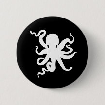 Bouton Kraken de calmar de la petite pieuvre