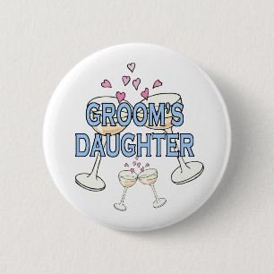 Badge Rond 5 Cm Bouton : La fille du marié