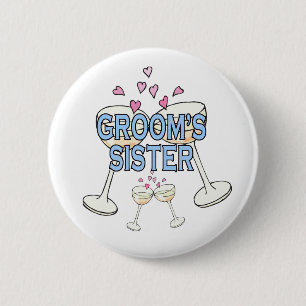 Badge Rond 5 Cm Bouton : La soeur du marié