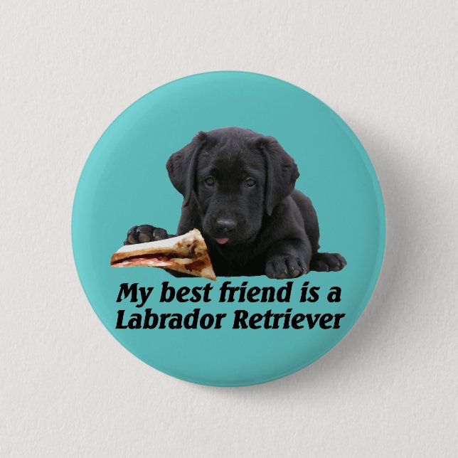 Badge Rond 5 Cm Bouton « labrador retriever « (Devant)