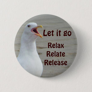 Badge Rond 5 Cm Bouton Laisser aller_
