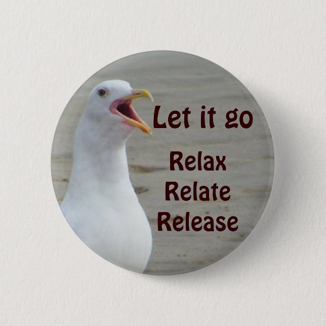 Badge Rond 5 Cm Bouton Laisser aller_ (Devant)