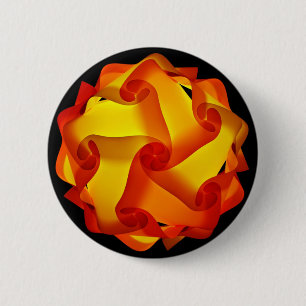 Badge Rond 5 Cm Bouton Lampe orange et jaune
