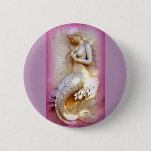 Badge Rond 5 Cm bouton lavande