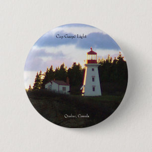 Badge Rond 5 Cm Bouton léger de Gaspé de casquette