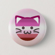 bouton lesbien de chat de fierté
