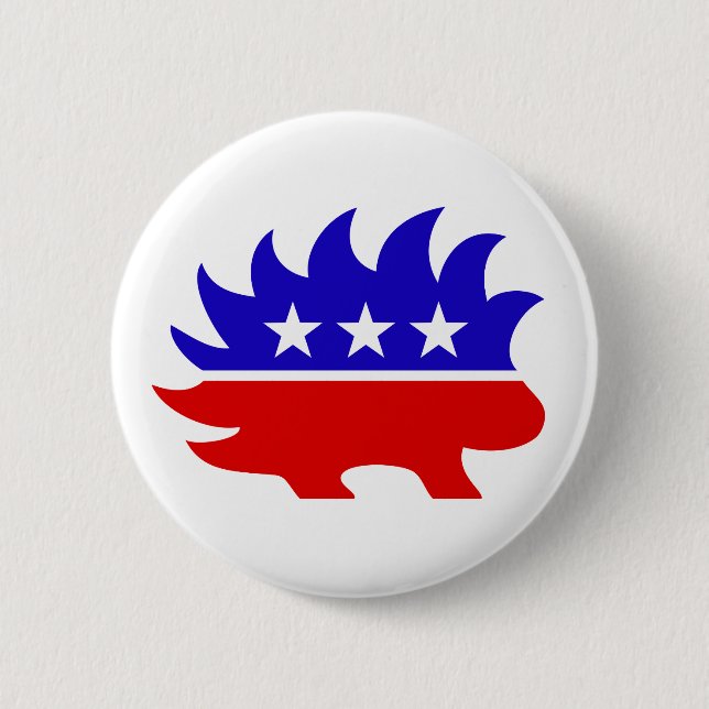 Badge Rond 5 Cm Bouton libertaire de logo de partie (Devant)