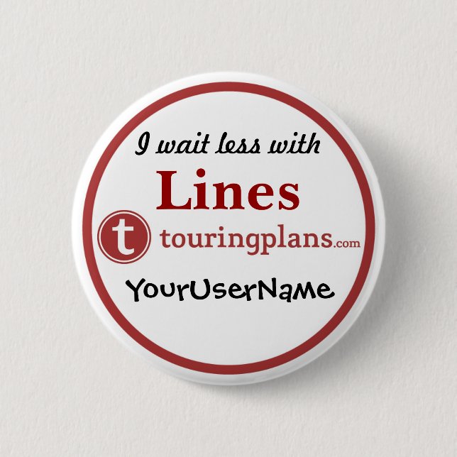 Badge Rond 5 Cm Bouton Lignes - Design 3 (Blanc) (Devant)