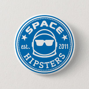 Badge Rond 5 Cm Bouton Logo de Space Hipsters®