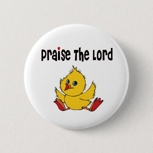 Badge Rond 5 Cm Bouton Louange le Seigneur