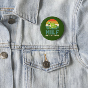 Badge Rond 5 Cm Bouton Love Frogs