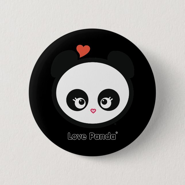 Badge Rond 5 Cm Bouton Love Panda® (Devant)