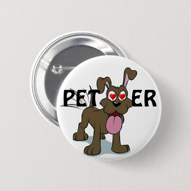 Badge Rond 5 Cm Bouton Lover pour animal (Devant & derrière)