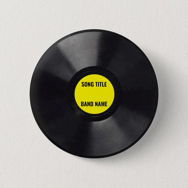 Badge Rond 5 Cm Bouton LP mini vinyle personnalisé (Devant)