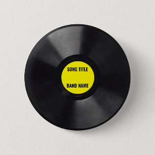 Badge Rond 5 Cm Bouton LP mini vinyle personnalisé
