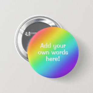 Badge Rond 5 Cm Bouton lumineux arc-en-ciel personnalisé