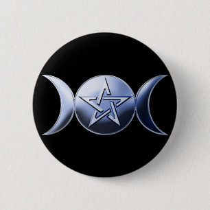 Badge Rond 5 Cm Bouton lunaire de déesse