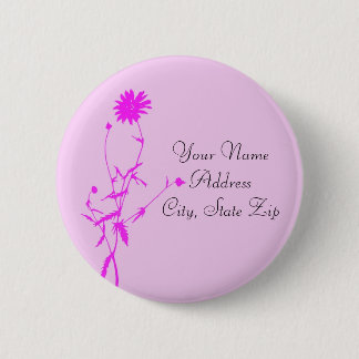 Badge Rond 5 Cm Bouton luxuriant rose
