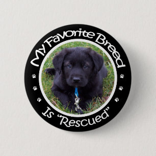 Badge Rond 5 Cm Bouton Ma race préférée est Secourue