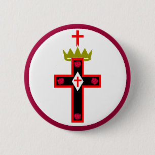 Badge Rond 5 Cm Bouton maçonnique de société de Rosicrucian