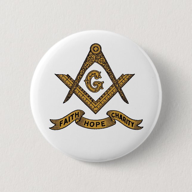 Badge Rond 5 Cm Bouton maçonnique d'emblème de charité d'espoir de (Devant)