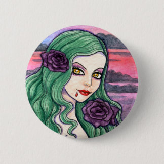 Badge Rond 5 Cm Bouton magique gothique d'imaginaire de vampire