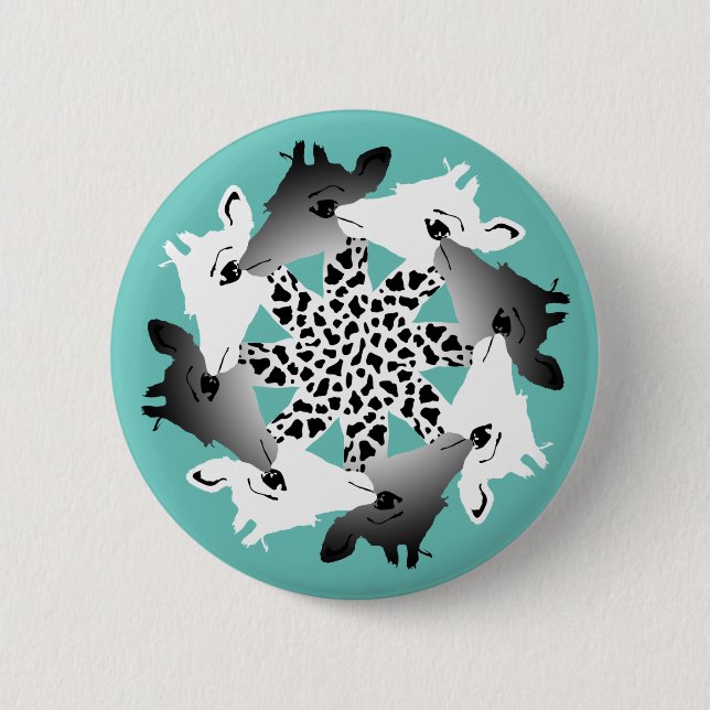 Badge Rond 5 Cm bouton magnétique du cercle des girafes (Devant)