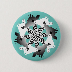Badge Rond 5 Cm bouton magnétique du cercle des girafes