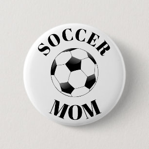 Badge Rond 5 Cm Bouton Maman de football