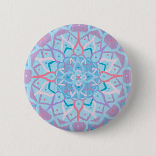 Badge Rond 5 Cm Bouton Mandala