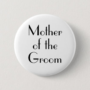 Badge Rond 5 Cm Bouton Mariage Art Déco Mère de la pièce