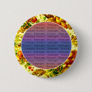 Badge Rond 5 Cm Bouton Mariage du printemps