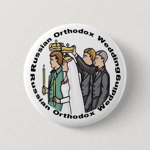Badge Rond 5 Cm Bouton : Mariage orthodoxe