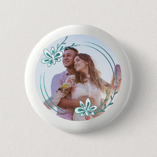 Badge Rond 5 Cm Bouton Mariage photo personnalisé