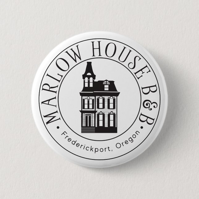 Badge Rond 5 Cm Bouton Marlow House (Devant)