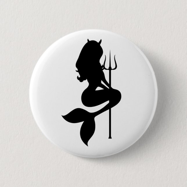 Badge Rond 5 Cm Bouton Marque du logo des sirènes du péché (Devant)