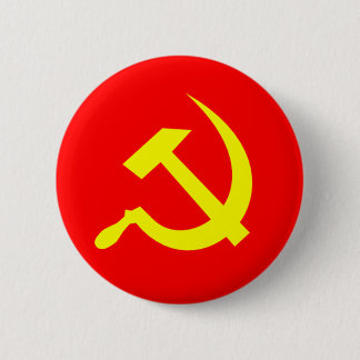 Badge Rond 5 Cm Bouton marteau et faucille
