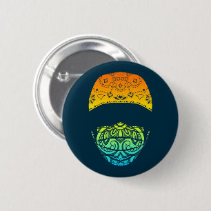 Badge Rond 5 Cm bouton masqué cachemire