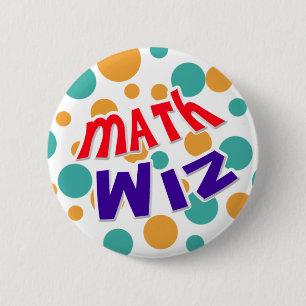 Badge Rond 5 Cm Bouton Math Wiz