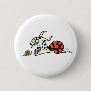 Badge Rond 5 Cm Bouton mauvais d'escargot