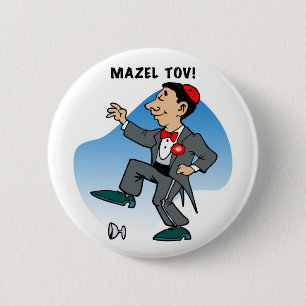 Badge Rond 5 Cm Bouton : Mazal Tov